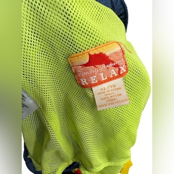 Tommy Bahama Relaxed Swim Shorts Blue in leafs - Picture 2 of 6